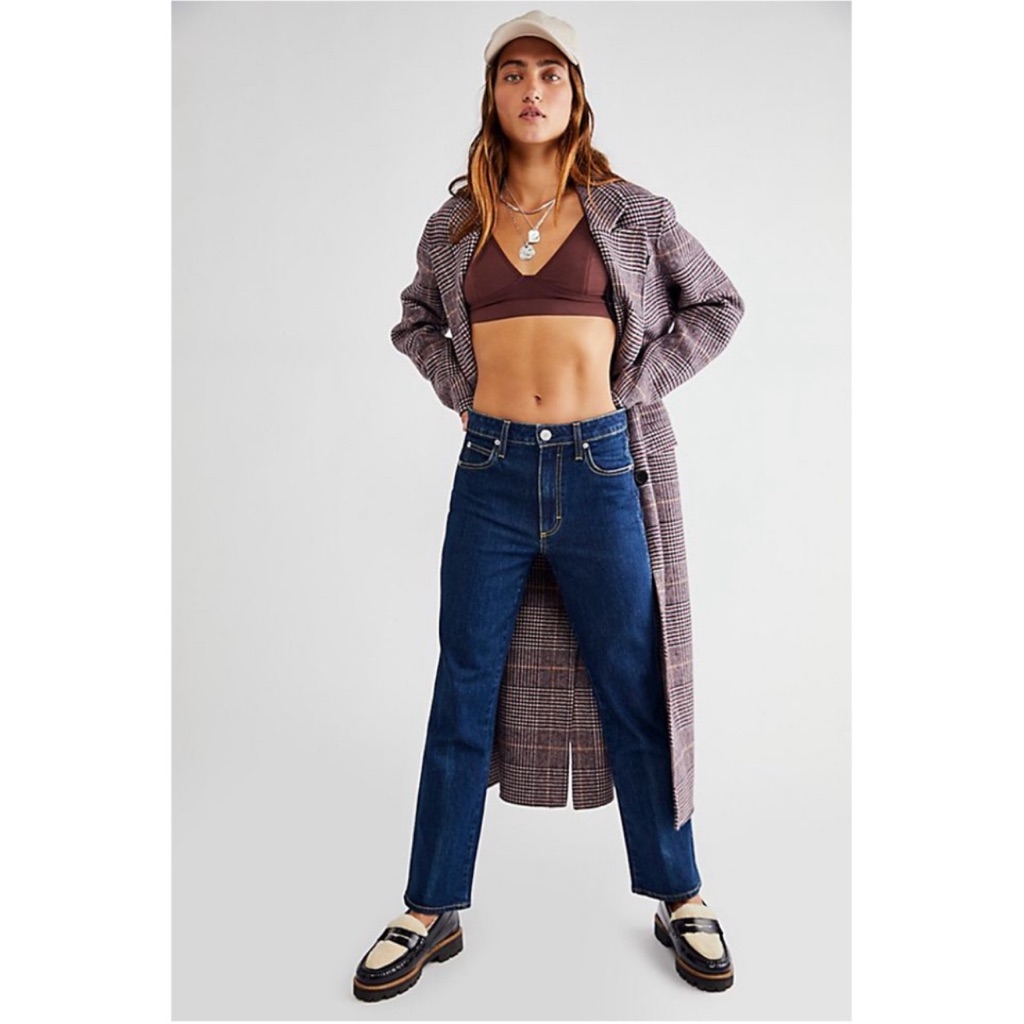 Amo Bella Indie Blue Kick Flare High Rise Crop Ankle Size 32